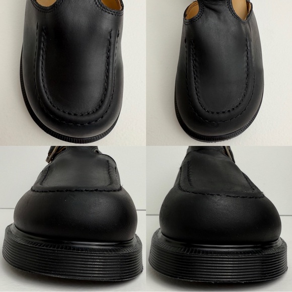 Vintage Dr. Martens England 90s Greasy Black Jazz Heel T Bar MIE Mary Janes UK 5 - Picture 9 of 15